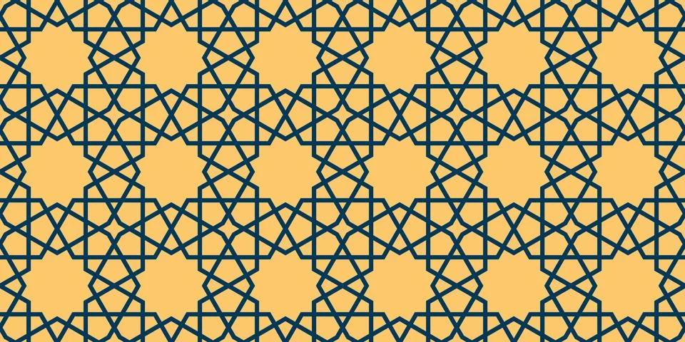 Geometric Islamic Seamless Pattern Stock Illustration