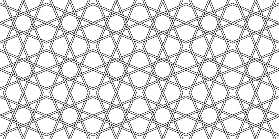 Geometric Islamic Seamless Pattern Stock Illustration
