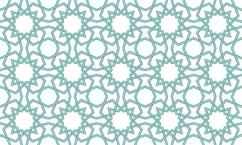 Geometric Islamic Seamless Pattern Stock Illustration