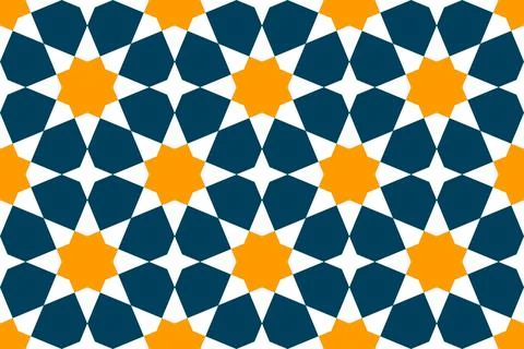 Geometric Islamic Seamless Pattern Stock Illustration