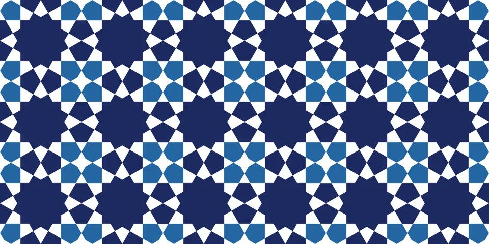 Geometric Islamic Seamless Pattern Stock Illustration