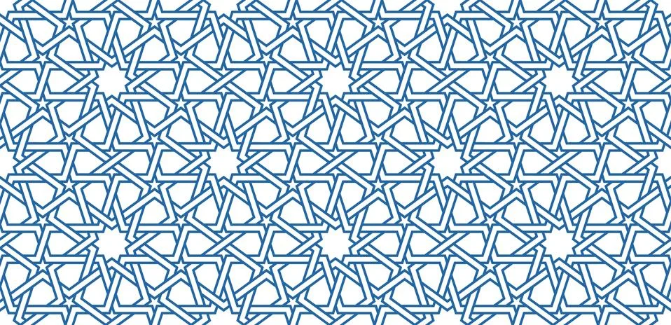 Geometric Islamic Seamless Pattern Stock Illustration