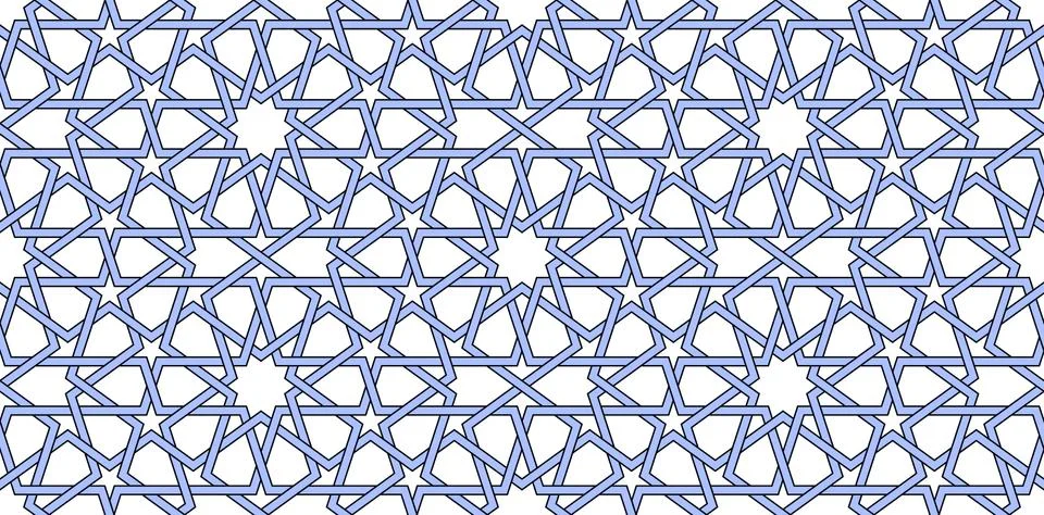 Geometric Islamic Seamless Pattern Stock Illustration