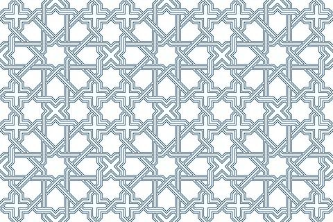 Geometric Islamic Seamless Pattern Stock Illustration