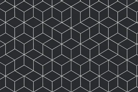 Geometric isometric cube pattern on dark background 스톡 일러스트
