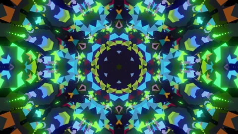 Geometric Kaleidoscope background Stock Footage 236388910