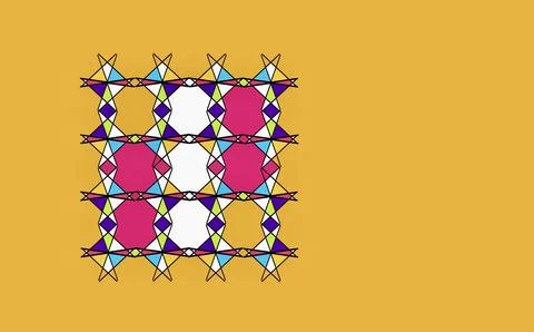 Geometric Kaleidoscope Grid 库存插图