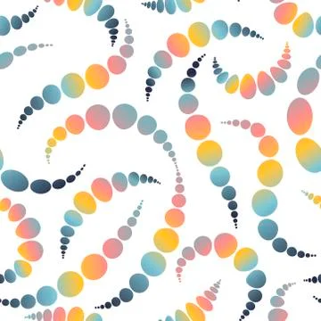 Geometric kaleidoscope seamless pattern. Multi-colored round peas of differen Stock Illustration