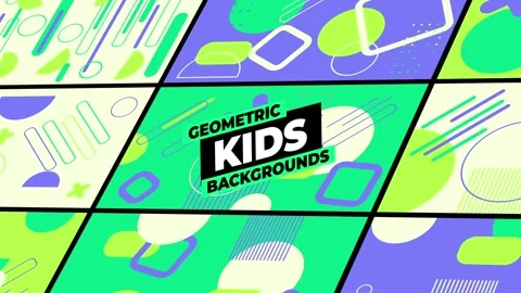 Geometric Kids Backgrounds Stockmateriaal After Effects
