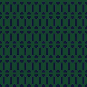 Geometric Knitting seamless pattern design in Green Stockillustratie