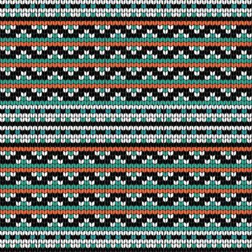 Geometric knitting seamless pattern Stock Illustration