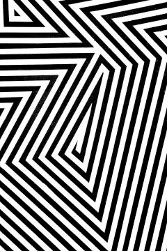 Geometric labyrinth with black and white lines Stock Illustration