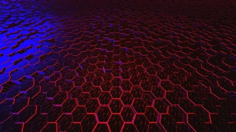 Geometric laser background. Seamless neon retro futuristic animation with Stock-Footage 100560946