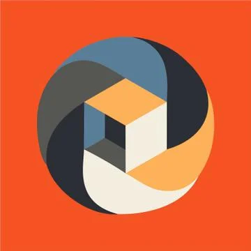 Geometric Laser cut cnc panel design for metal, wooden room divider. Stock Illustration