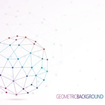 Geometric lattice, the molecules in the circle Stockillustratie