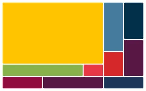 Geometric layout grid templates perfect for modern and sleek visual concepts Stock Illustration