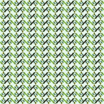 Geometric Leaf Motif Pattern For Sustainable Eco Branding Stock Illustration