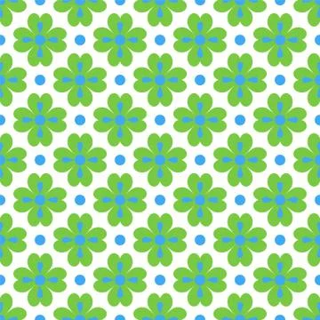 Geometric leaves vector seamless pattern. Isolated floral elements on white b Illustrazione stock