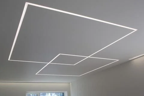 Geometric LED Ceiling Lighting Stock Photos
