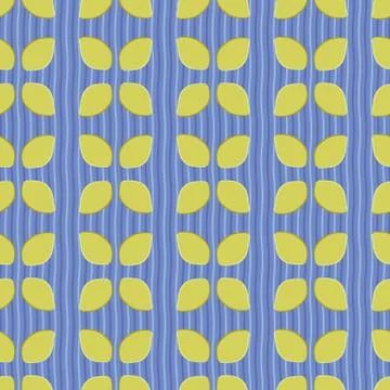 Geometric lemon shapes seamless vector pattern Stock-Illustration