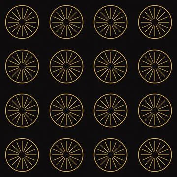 Geometric lemon slice patterns radial design abstract illustration Stock Illustration