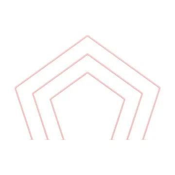 Geometric level pink arch decorative 3d element expo doorway front view reali Illustrazione stock