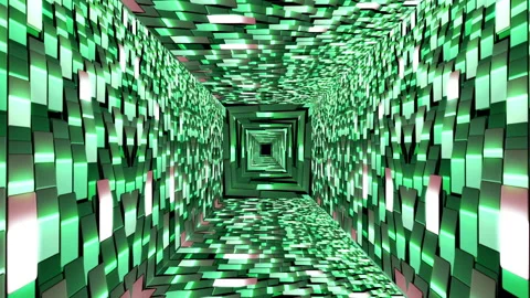 Geometric Light Colored Tunnel 動画素材 158872497