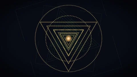 Geometric light design with shapes and patterns on a dark background Stock Footage 337232387