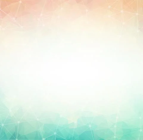 Geometric Light Green Polygonal background molecule and communication. Connec Stock Illustration