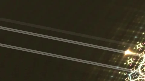 Geometric Light Pattern Moving Across Floor in Dynamic Shimmering Display Stock Footage 337915615