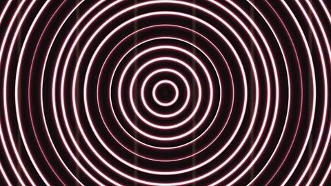 Geometric light patterns create circular designs on a dark Stock-Footage 339456982
