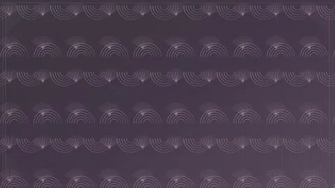 Geometric light patterns on purple background with circular grid design Stock Illustration