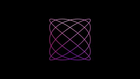 Geometric light patterns in a rhythmic dance against a dark backdrop with s.. Stock-Footage 344285622