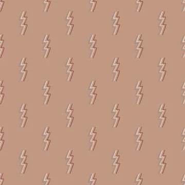Geometric lightning doodle pattern. Modern zigzag line art endless wallpaper. Stock Illustration