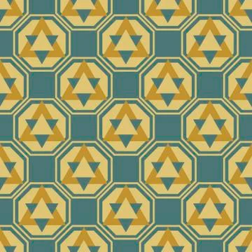 Geometric line and shape abstract seamless background with triangle and polyg Illustrazione stock