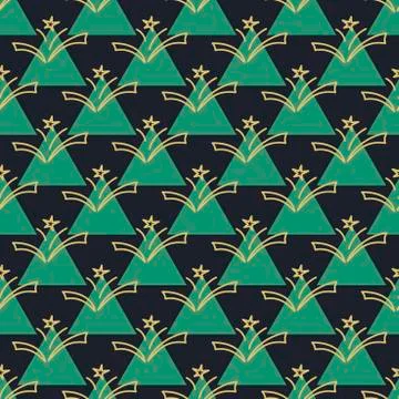 Geometric line and shape abstract seamless background with triangle and hand  Stock Illustration