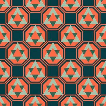 Geometric line and shape abstract seamless background with triangle and polyg 스톡 일러스트