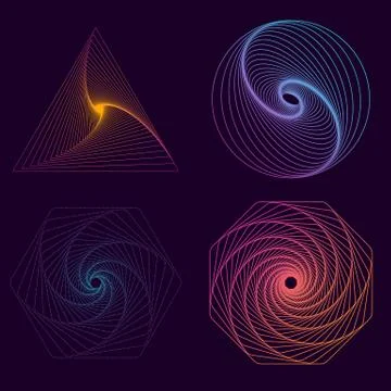 Geometric line art Stock Illustration