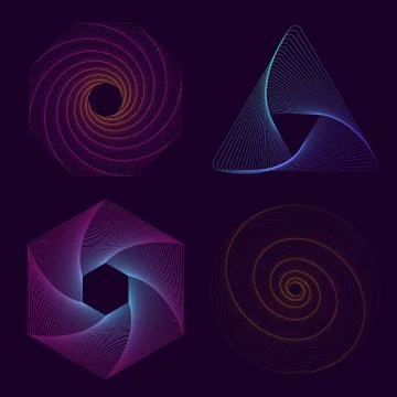 Geometric line art Stock Illustration