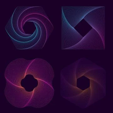 Geometric line art Stock Illustration