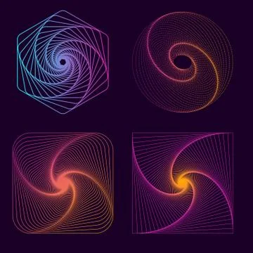 Geometric line art Stock Illustration