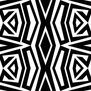 Geometric line art pattern over white background. Seamless monochromatic wall Stock Illustration