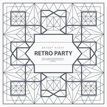 Geometric line frame Stock Illustration