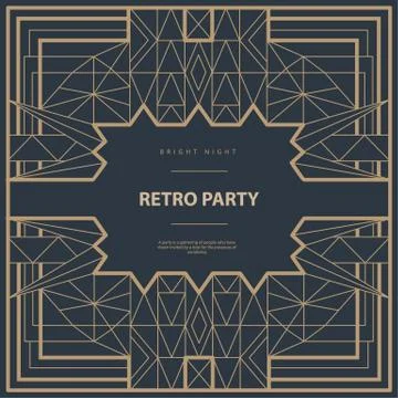 Geometric line frame Stock Illustration