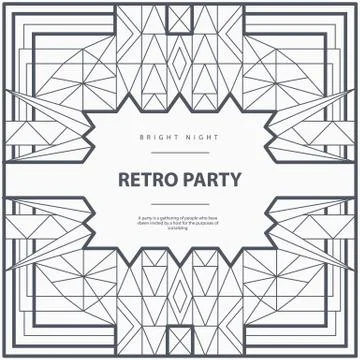 Geometric line frame Stock Illustration