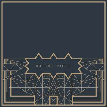 Geometric line frame Stock Illustration