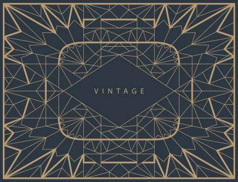 Geometric line frame Stock Illustration