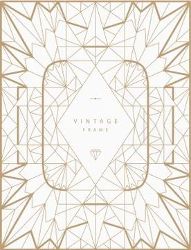 Geometric line frame Stock Illustration