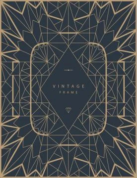 Geometric line frame Stock Illustration