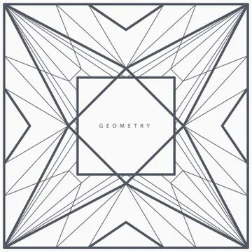 Geometric line frame Stock Illustration